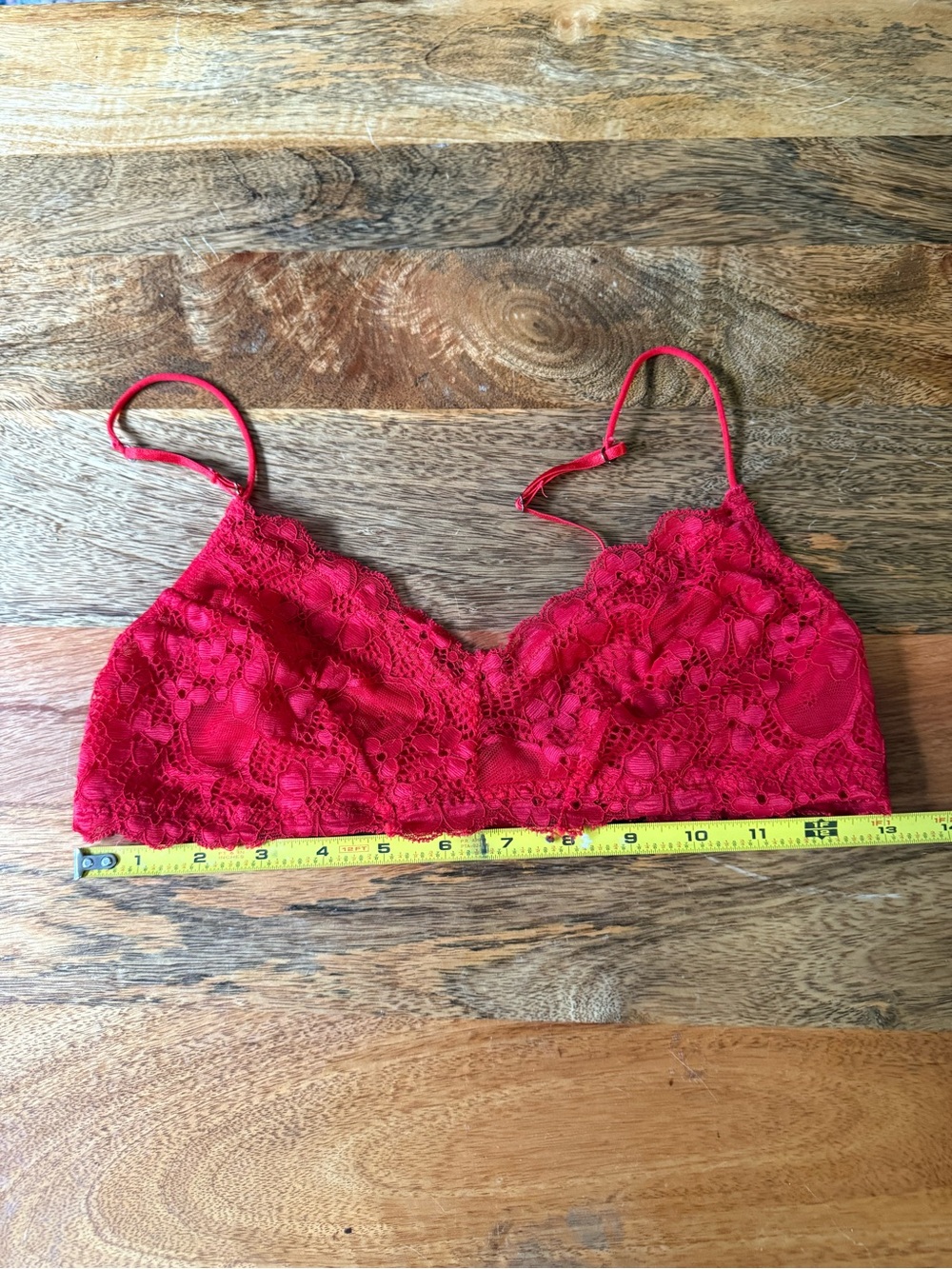Honeydew Intimates Red Floral Lace Bralette